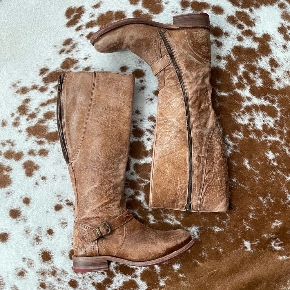 Genuine distressed leather Bed Stu boots